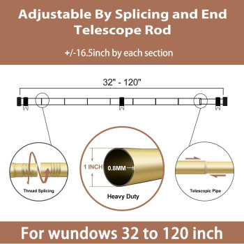 Curtain Rods For Windows 66 To 120 1 Inch Curtain Rod Set Heavy Duty Drapery Rods With Adjustable Curtain Rods Outdoor Modern