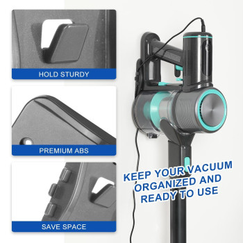 Lanmu Wall Mount Holder Compatible With Wyze Cordless Vacuum S Hanger Hook With Charging Cable Management Clip Stick Vacuum