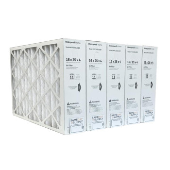 Honeywell Fc100A1029 5 Pack 16 X 25 X 4 Pleated Air Filter Merv 11 Bundle With Same Day Supply Filter Change Reminder