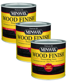 Minwax Wood Finish 227644444 12 Pint True Black Pack Of 3