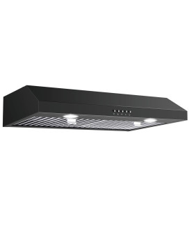 Sndoas Under Cabinet Range Hood 30 Inch Kitchen Hood 30 Inch Black Range Hood Stainless Steel Under Cabinet Hood Ductedductless