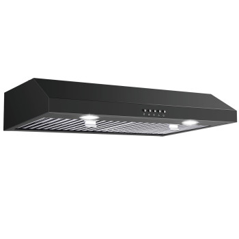 Sndoas Under Cabinet Range Hood 30 Inch Kitchen Hood 30 Inch Black Range Hood Stainless Steel Under Cabinet Hood Ductedductless