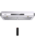 Under Cabinet Range Hood 36 Inch 900 Cfm Stainless Steel Kitchen Stove Vent Hood With 4 Speed Exhaust Fan Gesture Sensingtouch