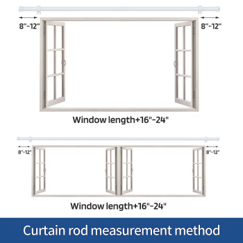 Curtain Rods 2 Pack Curtain Rods For Windows 30 To 116 Inch 58 Inch White Curtain Rod With Brackets For Bedroom Living Room Kit