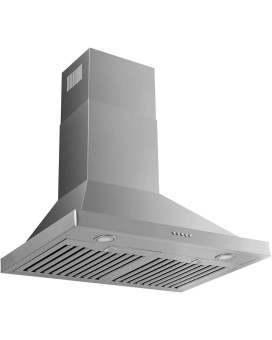 Micmi Builtin Range Hood Insert Vent 48 Inch Stainless Steel Kitchen Vent 600 Cfm With Push Button Control Ducted Vent Hood