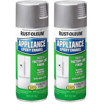 Rustoleum 7887830 Specialty Appliance Epoxy Spray Paint 12 Oz Stainless Steel Pack Of 2