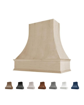 Riley Higgs Curved Front Unfinished Range Hood Cover With Decorative Molding Wall Mounted Wood Range Hood Covers Plywood An