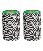 Duck Brand Zigzag Zebra Printed Duct Tape Blackwhite 188Inch By 10 Yards Case Of 6 Rolls 1398132