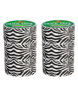 Duck Brand Zigzag Zebra Printed Duct Tape Blackwhite 188Inch By 10 Yards Case Of 6 Rolls 1398132