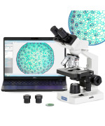 Omax M82E 40X1000X Lab Led Binocular Compound Microscope With Double Layer Mechanical Stage