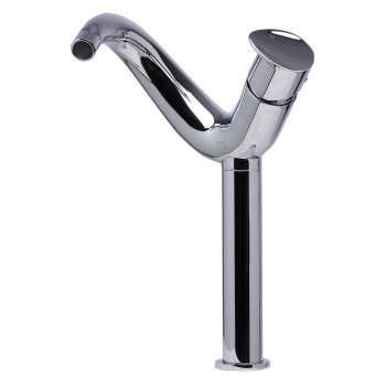 ALFI brand AB1570-PC Tall Wave Polished Chrome Single Lever Bathroom Faucet