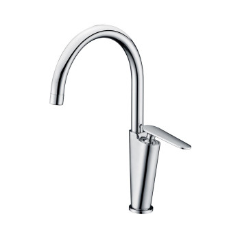 ALFI brand AB3600-PC Polished Chrome Gooseneck Single Hole Bathroom Faucet