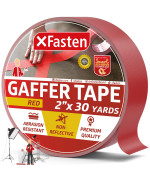 Xfasten Red Gaffers Tape 2 Inch X 30 Yards No Residue Tape Pro Gaff Tape For Cable Nonreflective Matte Finish Gaffer Tape H