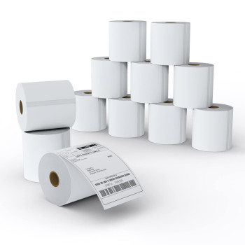 Mflabel 12 Rolls Of 450 Labels 4X6 Direct Thermal Shipping Labels For Zebra 2844 Zp450 Zp500 Zp505