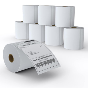 Mflabel 8 Rolls Of 450 Labels 4X6 Direct Thermal Shipping Labels For Zebra 2844 Zp450 Zp500 Zp505