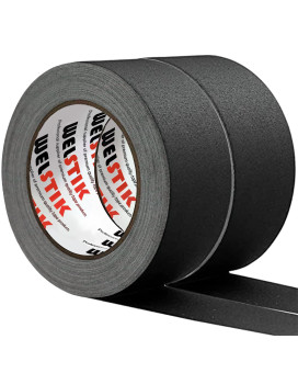 Welstik 2 Pack Black Gaffers Tape 2 X 33 Yards10 Longer Gaffers Tape Waterproof Matte Finish Gaff Tape Non Reflective Easy T