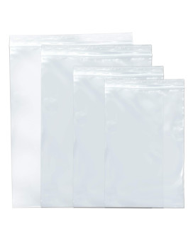 Snl Quality Zipper Lock Reclosable Clear Disposable Plastic Bags Strong Assorted Large Bag Sizes 6 X9 8 X 10 9