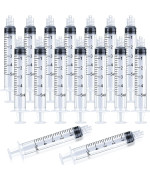 5Ml Luer Lock Syringe 20Pack Plastic 5Ml Syringes With Luer Lock Tip Individually Sterile Sealed No Needle