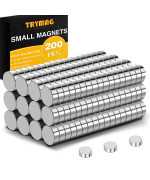 Trymag Small Refrigerator Magnets 200Pcs Multiuse Rare Earth Magnets Tiny Neodymium Magnets Round Disc Office Magnets For Frid