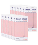 Stock Your Home Pink Guest Check Books For Servers 20 Pack Server Note Pads Waiter Checkbook Food Receipt Book Restaurant O