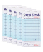 Stock Your Home Blue Guest Check Books For Servers 5 Pack Server Note Pads Waiter Checkbook Food Receipt Book Restaurant Or