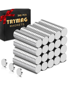 Trymag 340Pcs Small Magnets 4X1Mm Mini Magnets Neodymium Magnets Tiny Round Fridge Magnets Small Strong Rare Earth Magnets For