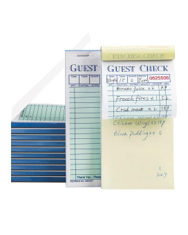 Methdic Guest Checks Server Note Pads 1000 Orders With Bottom Copy Paper Guest Receipt Waitress Notepad For Restaurants 20 Book