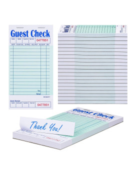 Methdic Guest Checks Server Note Pads 1000 Orders Waitress Notepad For Restaurants 20 Books