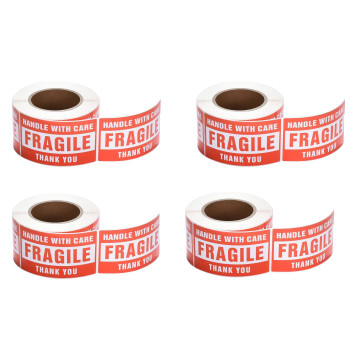 Pacific Mailer Fragile Stickers For Shipping 3In X 2In Handle With Care Fragile Stickers Shipping Labels Strong Ahesive Clear La