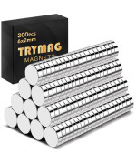 Trymag 200 Pcs Small Neodymium Magnets Rare Earth Magnets For Whiteboard Small Round Disc Magnets For Fridge Crafts Diy Sci