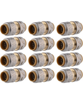 Sharkbite Max 12 Inch Coupling Pack Of 12 Push To Connect Brass Plumbing Fitting Pex Pipe Copper Cpvc Pert Hdpe Ur008