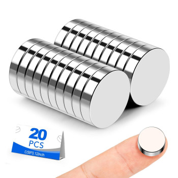 Small Magnets 20 Pack Refrigerator Magnets 15X3Mm Rare Earth Magnets Neodymium Magnets For Crafts Whiteboard Kitchen Cabinet