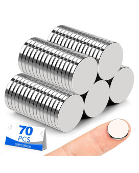 Small Magnets 70 Pack Refrigerator Magnets 15X2Mm Rare Earth Magnets Neodymium Magnets For Crafts Whiteboard Kitchen Cabinet