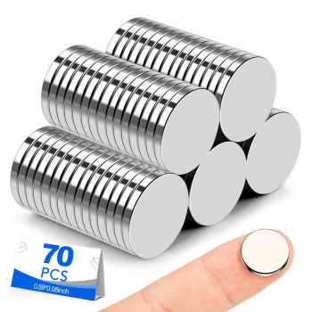 Small Magnets 70 Pack Refrigerator Magnets 15X2Mm Rare Earth Magnets Neodymium Magnets For Crafts Whiteboard Kitchen Cabinet