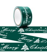 Hubaow Christmas Decoration Flagging Tape 2Inch X 164Ft Green Merry Christmas Decoration Marking Tape None Adhesive Flagging T