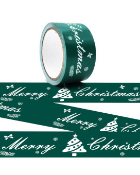 Hubaow Christmas Decoration Flagging Tape 2Inch X 164Ft Green Merry Christmas Decoration Marking Tape None Adhesive Flagging T