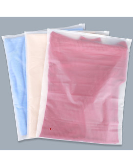 Svaldo Clothing Bags 25 Count 16X20 Inch Extra Large Frosted Zipper Plastic Bags For Clothes Poly Bags For Shipping Packaging