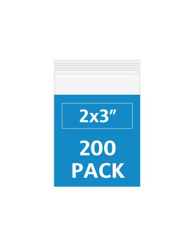 Bonison Small Plastic Bags 200 Count 2X3 Inch Mini Zip Baggies Transparent Jewelry Bags Poly Bags For Pill Screws Packaging