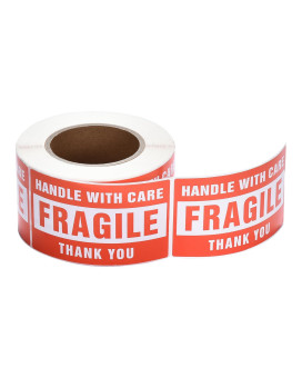 Pacific Mailer Fragile Stickers For Shipping 3In X 2In Handle With Care Fragile Stickers Shipping Labels Stickers Strong Ahesive