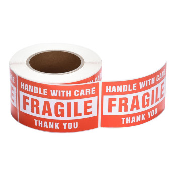 Pacific Mailer Fragile Stickers For Shipping 3In X 2In Handle With Care Fragile Stickers Shipping Labels Stickers Strong Ahesive