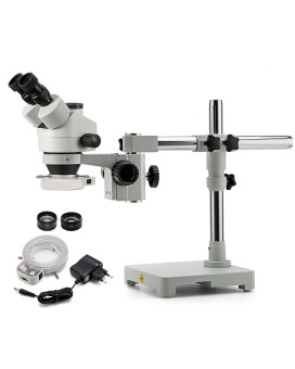 Swift S7 35X90X Professional Simulfocal Trinocular Stereo Zoom Microscope With Wh10X Eyepieces 07X45X Objective 144 Led R