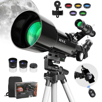 Hsl Telescope 70Mm Aperture 400Mm Az Mount Astronomical Refracting Telescope For Kids Adults Portable Travel Telescope With T