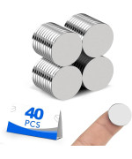 Small Magnets 40 Pack Refrigerator Magnets 18X2Mm Rare Earth Magnets Neodymium Magnets For Crafts Whiteboard Kitchen Cabinet