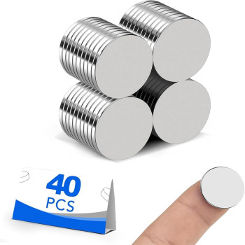 Small Magnets 40 Pack Refrigerator Magnets 18X2Mm Rare Earth Magnets Neodymium Magnets For Crafts Whiteboard Kitchen Cabinet