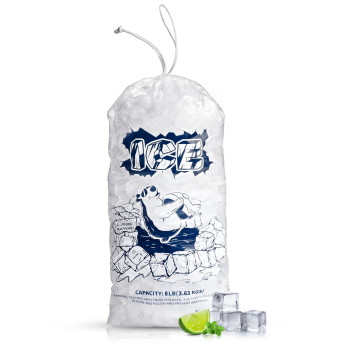 Ice Bags 8Lb With Drawstring 100 Pack Plastic Ice Bags For Ice Storage