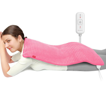 Comfytemp Heating Pad For Back Pain Relief Fsa Hsa Eligible Extra Large Pink Heating Pad Xxl Birthday Gifts For Women Mom Gra