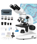 Maxlapter Binocular Microscope 40X1000X Magnification Microscope For Adults And Kids Compound Microscope With Mechanical Stag