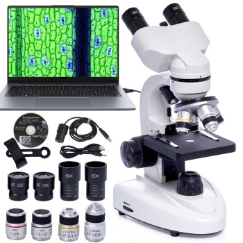 Selfie Cat Binocular Compound Microscope 200X5000X Magnification Microscope Professional Binoculars Composite Composite Micro