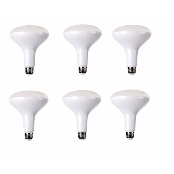 Led Br40 2700K 120 Cri80 Ul 15W 75W Equivalent 25000Hrs Lm1100 Dimmable Input Voltage 120V 6 Pack