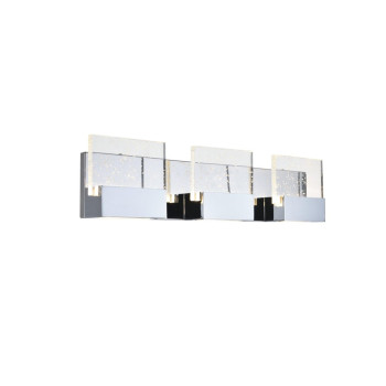 Pollux 3 Light Chrome Led Wall Sconce